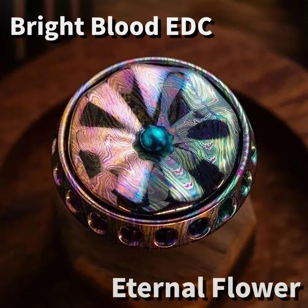 Bright Blood EDC Eternal Flower Composite Toys Fidget Spinner Haptic Coin Fidget Toys For Adults Anxiety Relief Gadgets