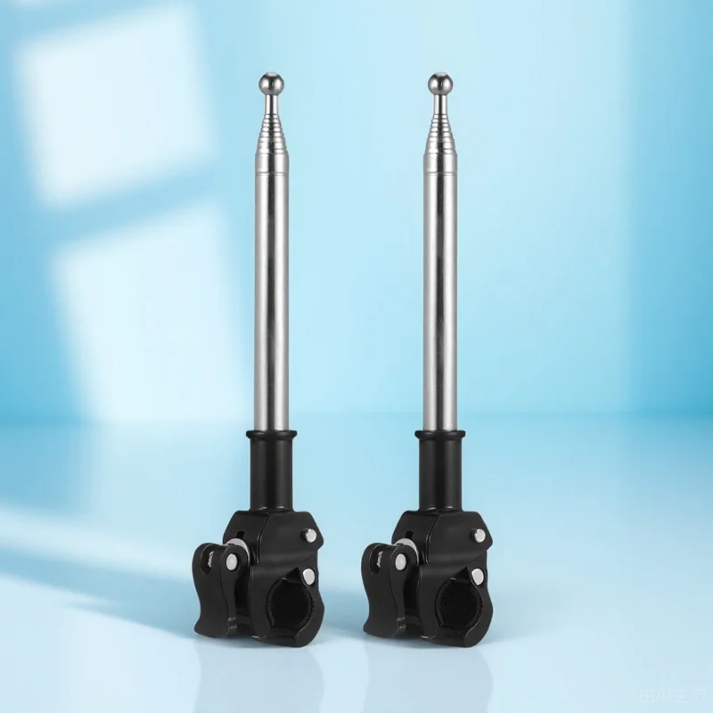 

2Pcs Portable Flag Pole for Motorcycle Handlebar Flag Mount Adjustable Bike Flagpole Bracket Stainless Steel Cycling Safety