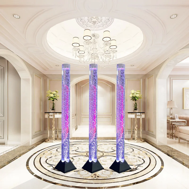 Custom. الحديثة الاكريليك فقاعة أنبوبة ليد الساخن بيع القابلة للإزالة مصباح عمود قاعدة الزخرفية