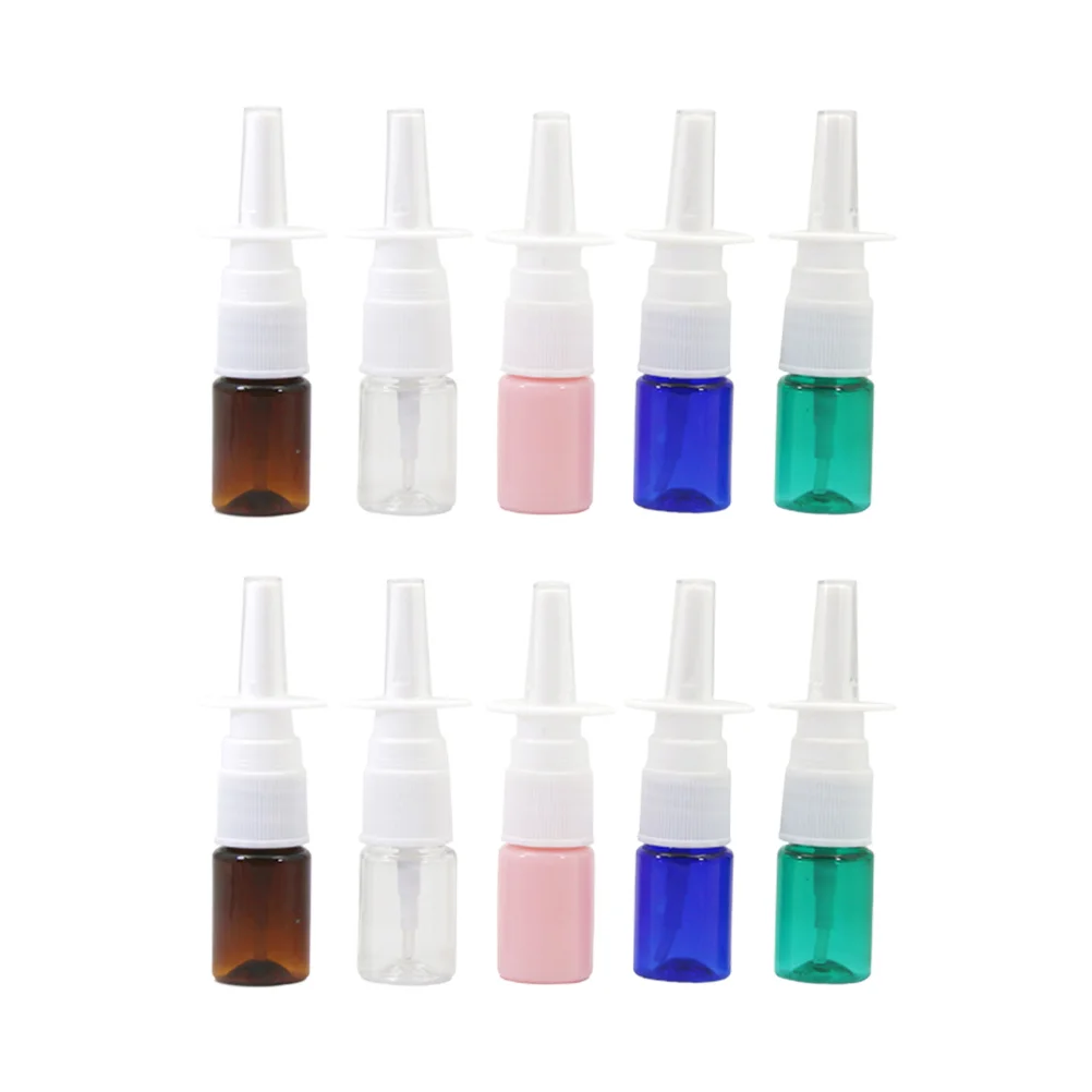 

10 Pcs Portable Spray Bottle Empty Bottles Refillable Liquid Container Nasal Sprayer