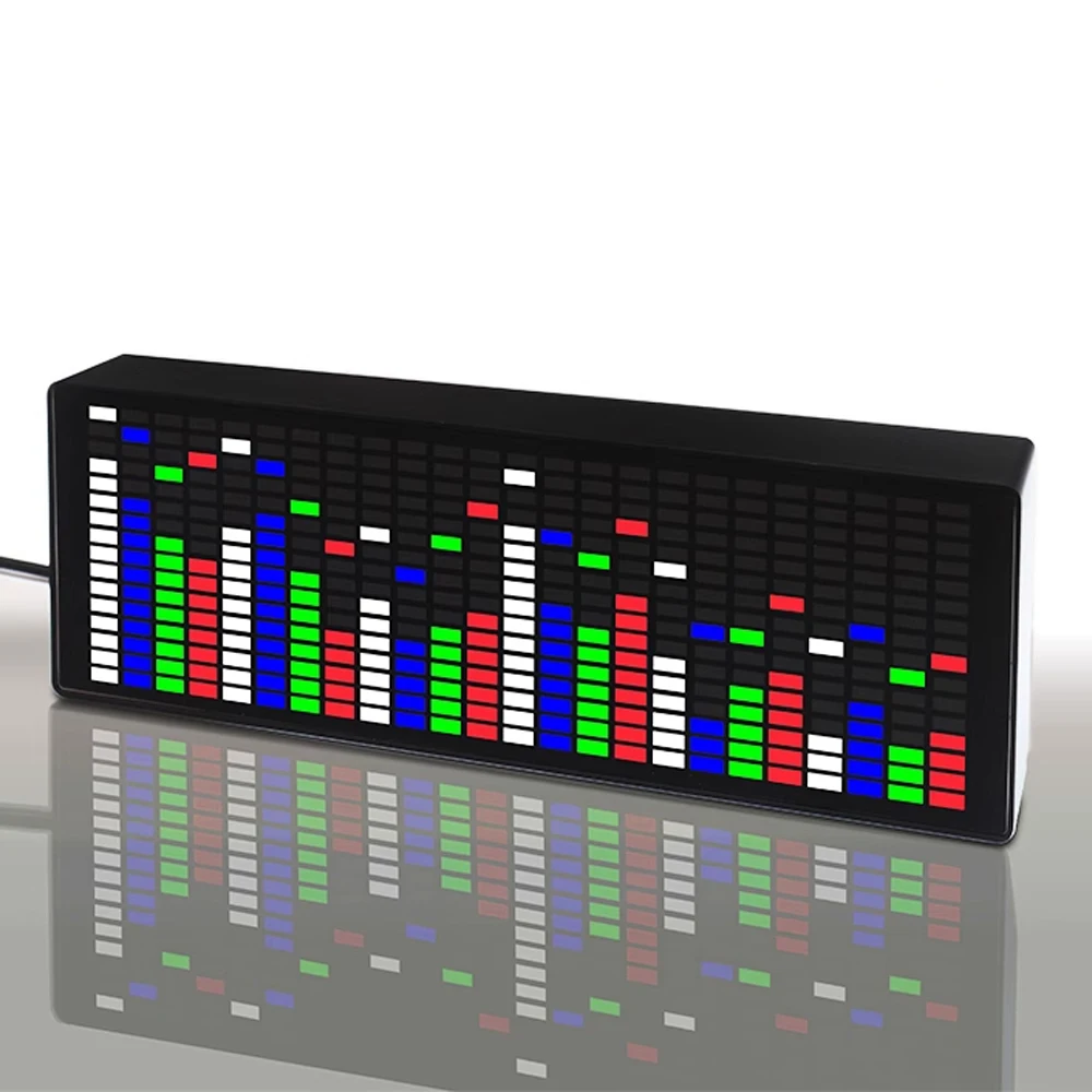 Фотографический дисплей светодиодный music spectrum, цветной дисплей, 1624 сегментный ритм, фотографический уровень, Голосовое управление с отображением часов