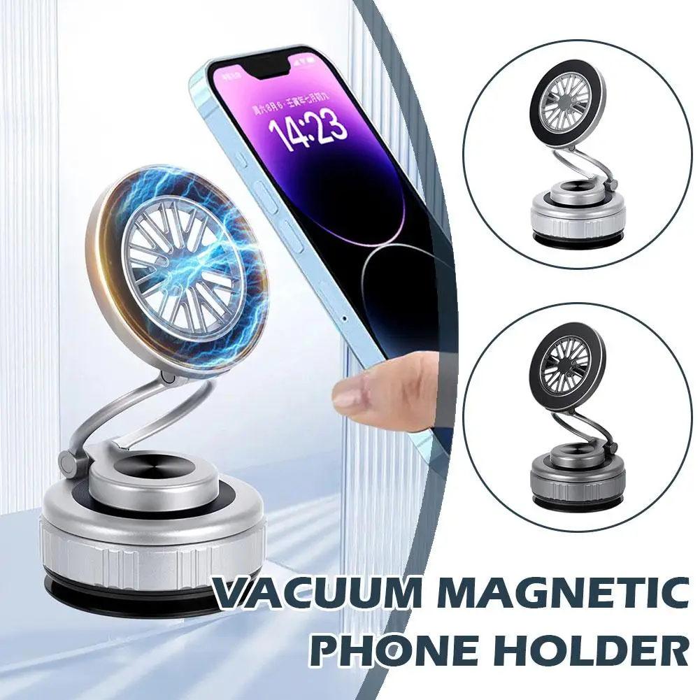 Vacuum Magnetic Suction Car Phone Holder Foldable Suction Cup Mirror Gym Bath Bracket Universal For R3r8