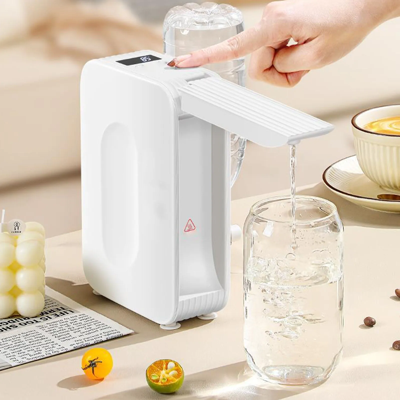 -For Portable Hot Water Dispenser with 5 Temperatures Small Electric Water Kettle for Tabletop Home Travel*