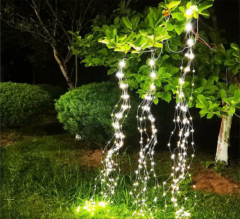 

LED Solar Firefly Bunch Lights 8 Flashing Modes String Lights Decorative Vine Solar Lights Outdoor Garden Tent Christmas Decor