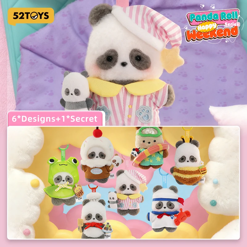 52TOYS Mystery Box Panda Roll Party Series, Blind Box, 1PC Plush Toy Action Figure randomCollectible Toy Desktop Decoration Gift