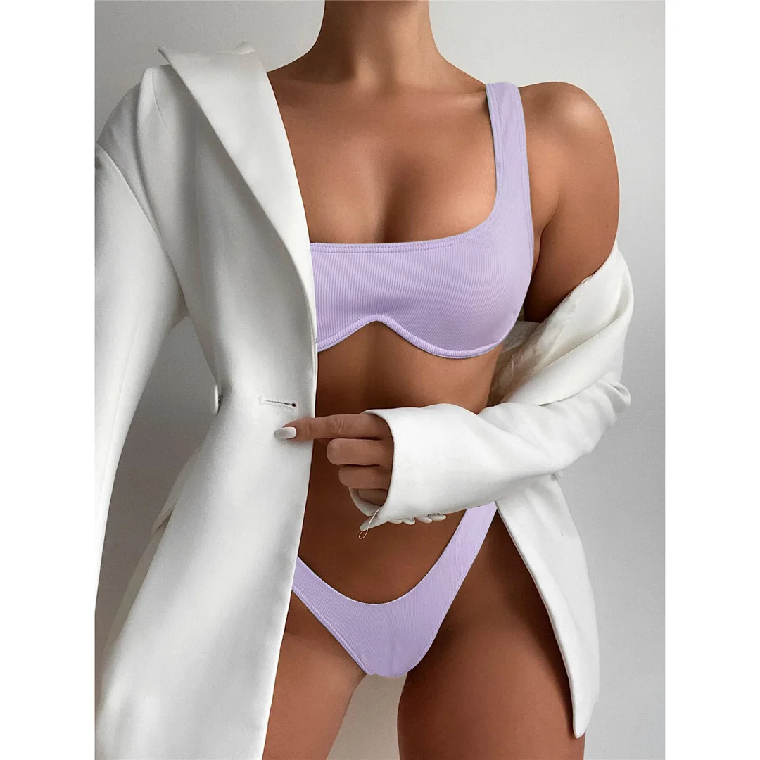 Sexy V-Bar-Bikini mit Bügel, Damen-Badeanzug, zweiteiliges Bikini-Set, brasilianischer Badeanzug, Badebekleidung für Damen, V2870 – Detail 14