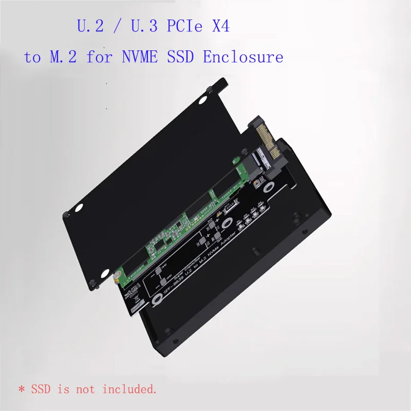 

M-key for NVME to U.2 PCIe 5.0 / U.3 PCIe 4.0 X4 SSD SFF8639 Adapter Hard Drive Enclosure for 2230/2242/2260/2280 SSD