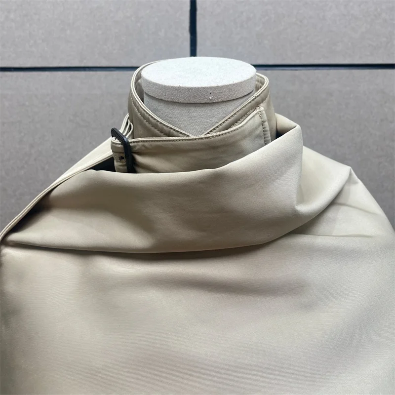 レディースウィンドブレーカー 新作 アシンメトリー スリムフィット レディースジャケット 秋2025 ベルト飾り コットン レディースコート y2k アウターウェア