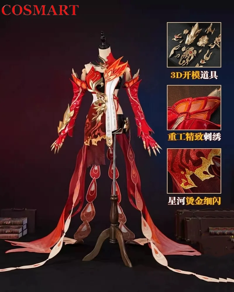 

COSMART Honkai Impact 3 Fu Hua Косплей Костюм Игровой костюм униформа фухуа Хэллоуин искусственная Игра Наряд Для Женщин Новинка