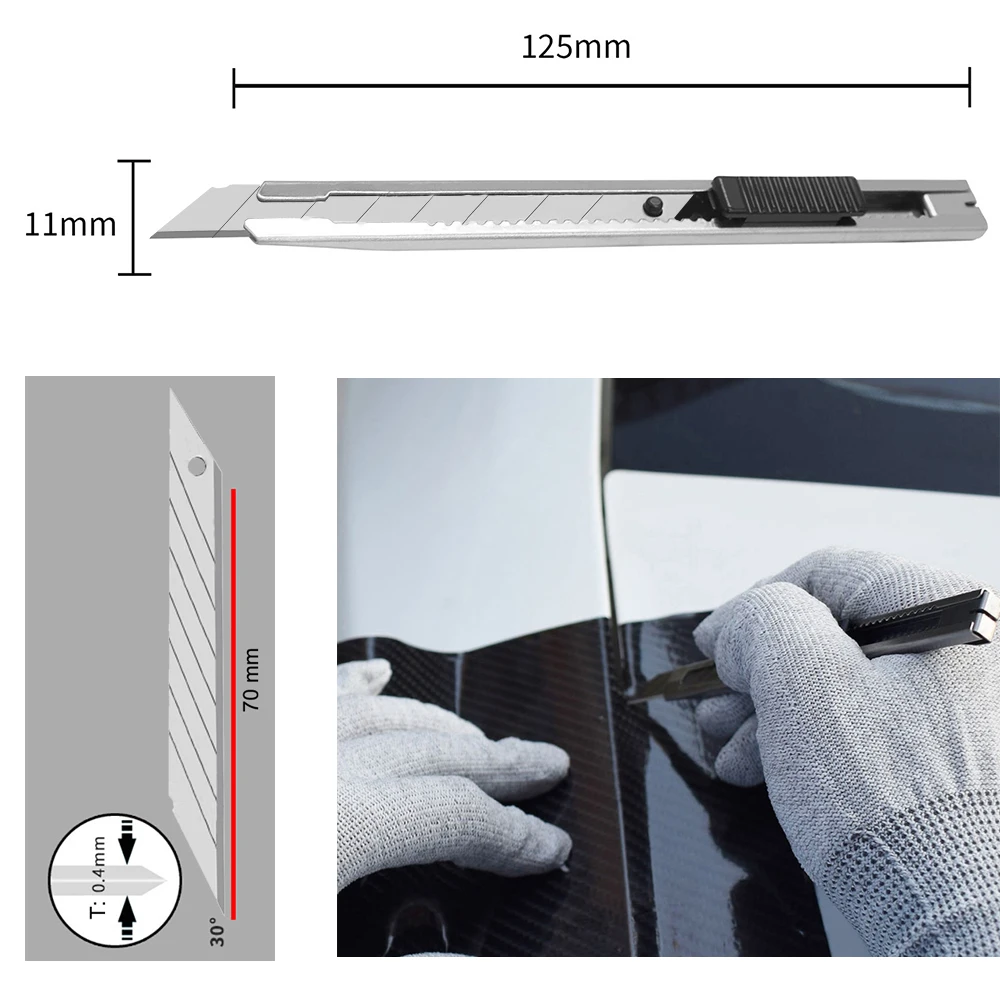 Werkzeugset für Autoaufkleber; Fensterfolien-Schaber; Schaber-Aufkleber-Schneidemesser; Vinyl-Keil; Werkzeug zum Ändern der Fahrzeugfarbe – Detail 6