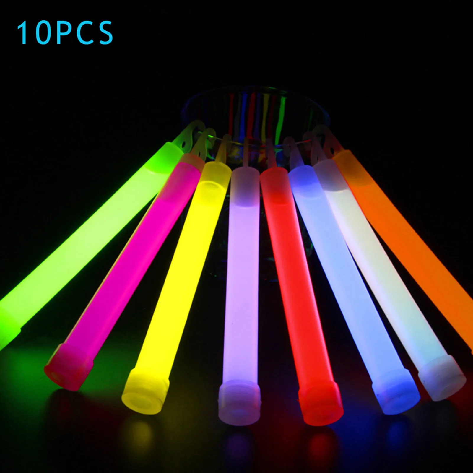 Ultra Bright Glow Sticks Set Disposable Light Sticks with Mixed Colors for Kids or Adult Football Easter Party EIG88