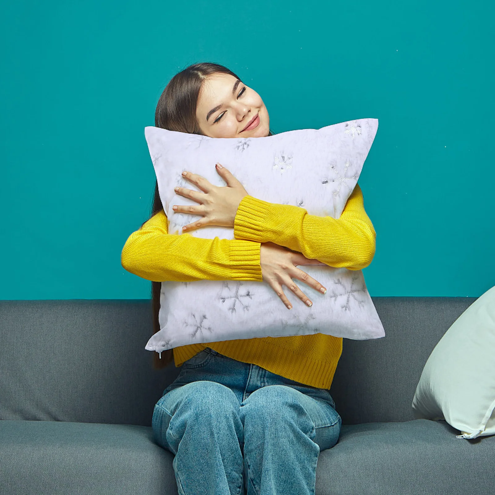 

4 Pcs Pillow Case Holiday Covers Silk Cases Sofa Couch Pillows Household for Throw