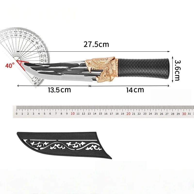 سكين مطبخ متعدد الأغراض للحوم شواء سكين الطبخ الصيد قطعة العاج سكين الفولاذ المقاوم للصدأ سكين الجزار مقبض بلاستيكي #5
