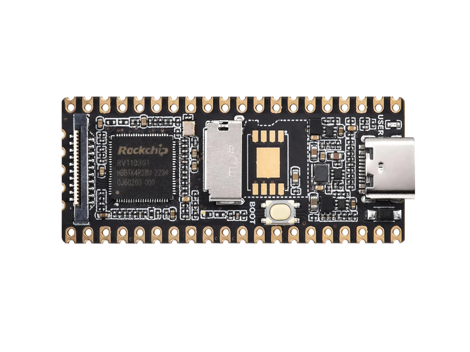 LuckFox Pico RV1103 Linux Micro Development Board, Integrates ARM Cortex-A7/RISC-V MCU/NPU/ISP Processors 64MB DDR2