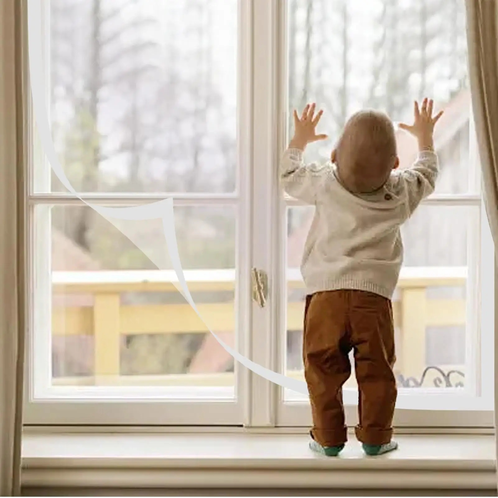 ฟิล์มฉนวนกันความร้อนสำหรับหน้าต่าง ใช้ซ้ำได้ ทนทานต่อสภาพอากาศ ชุดซีลหน้าต่างสำหรับฤดูหนาว เทปกันความร้อน สำหรับใช้ภายในและภายนอกบ้าน รถบ้าน ระเบียง ห้องใต้หลังคา