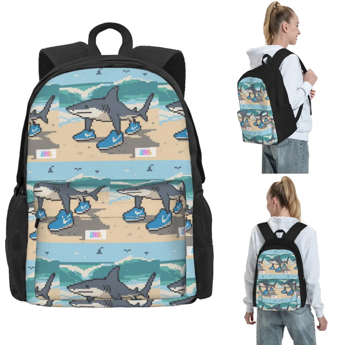 

Tralalero Tralala Забавный Акула Мем Итальянские Рюкзаки Brainrot Сумка для книг Большие школьные сумки для студентов Рюкзак для ноутбука Сумка на плечо