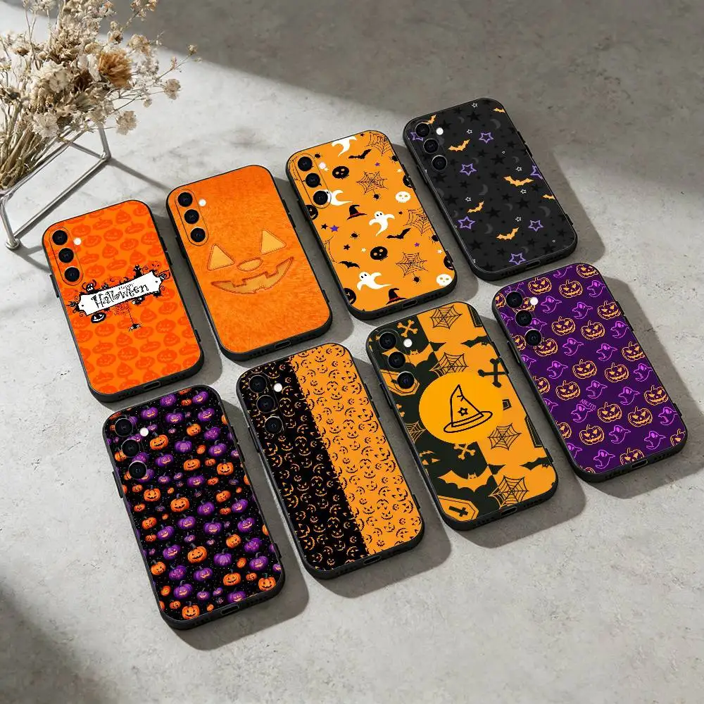 Halloween Pumpkin wallpaper Phone Case For Samsung Galaxy A20,21s,22,31,32,52,53,72,73,80,91 Soft Black Shell