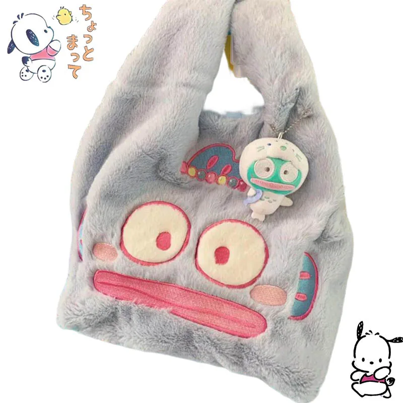 Kawaii Sanrio Plush Handbag Hangyodon Ugly Cute Anime 2023 Creativity Handbag Large Capacity Crossbody Bag Girls Birthday Gift