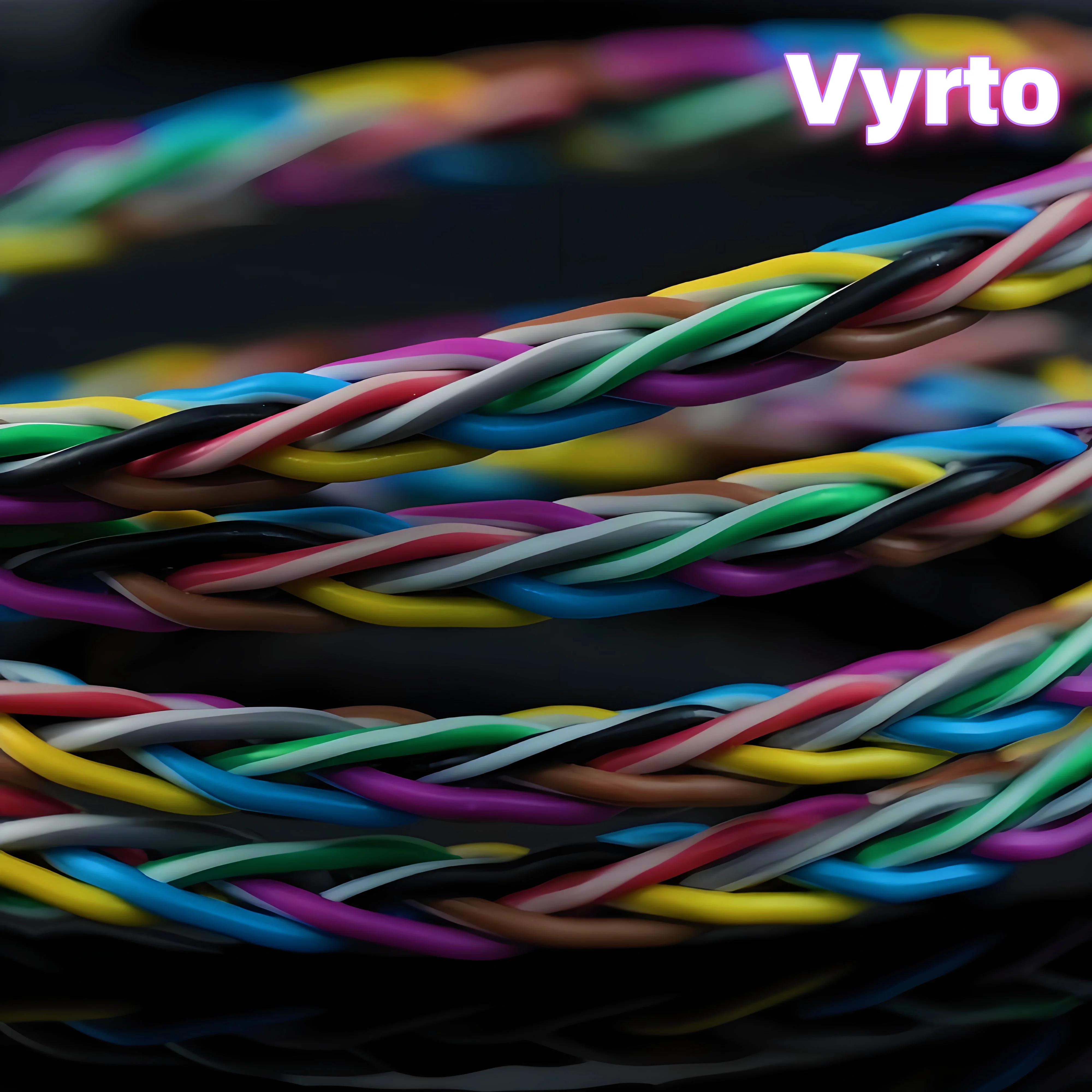 Vyrto-26 IEM-кабель Радужный кабель Высокочистий нижний бескислородный медный HIFI-кабель, подходит для A2DC/MMCX/IE80/2Pin 0,78/IMserie