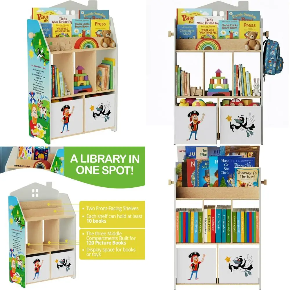 

Детская деревянная книжная полка — декор детской комнаты с мерцающими и старыми мотивами MacDonald