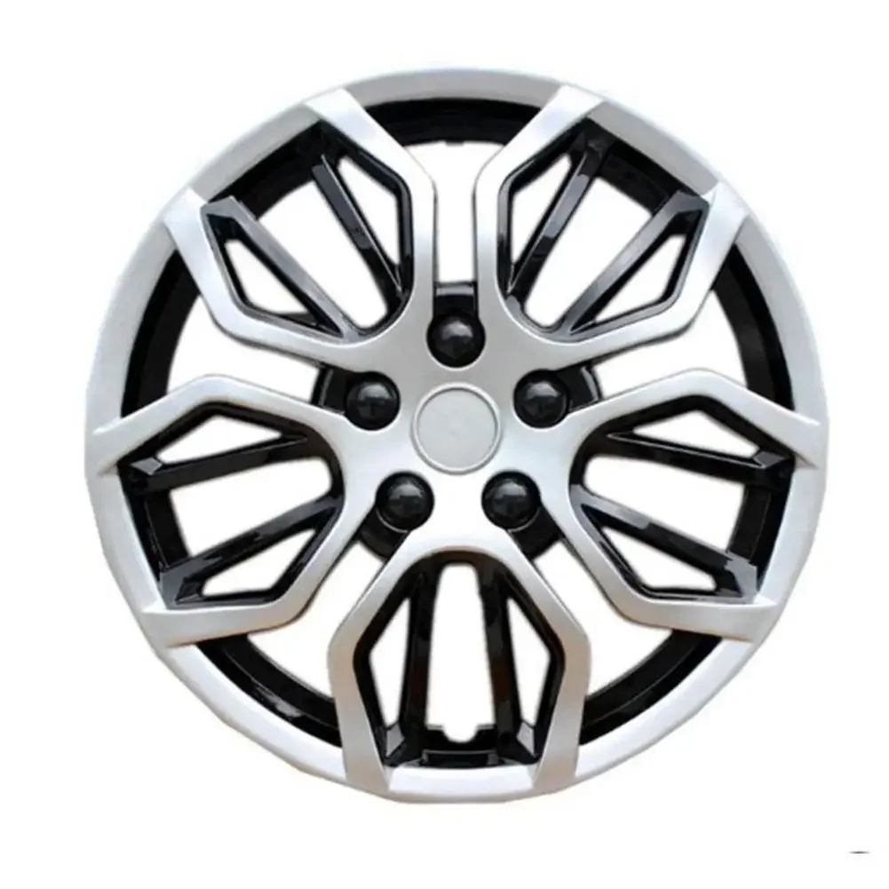 15 Inch Universal Car Wheel Cover Silver Black Wheel Wheel Cover Modification Car Parts Car Accessories