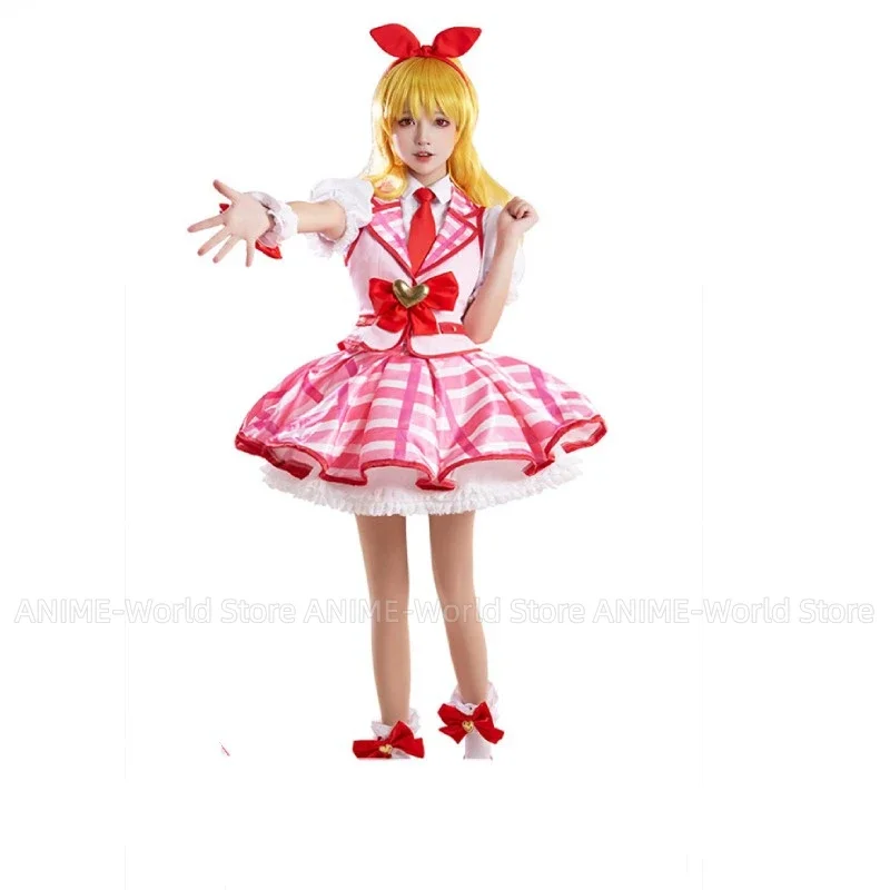 Anime Aikatsu Cosplay Hoshimiya Ichigo Costume Women Cute Aikatsu Ichigo Cosplay Uniform Halloween