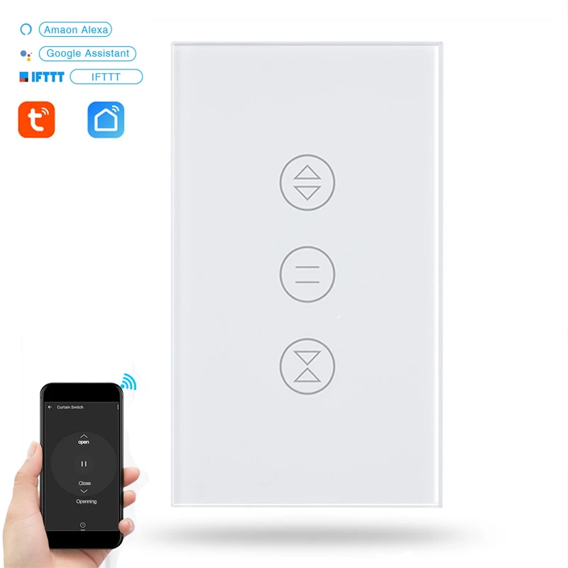 Rolling shutter touch switch garage shop door dedicated motor smart switch WIFI network Tuya app remote Alexa Google control