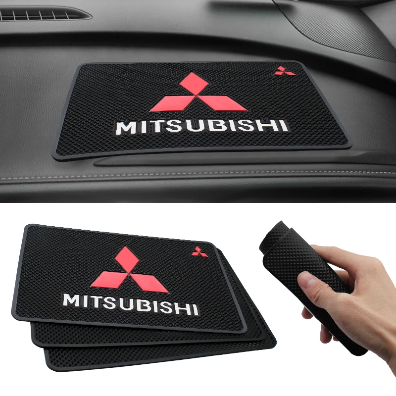 PVC Car Anti-Slip Mat Car Dashboard Phone Holder Non-Slip Sticky Pads For Mitsubishi Lancer 9 Outlander ASX L200 Pajero Colt EX