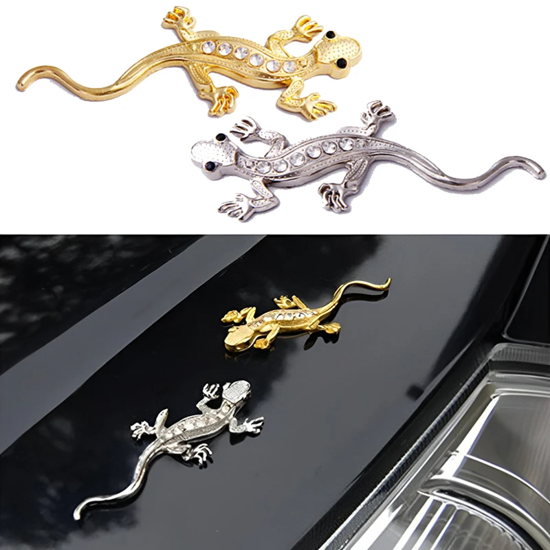

1-4Pcs 3D Gecko Lizard Car Sticker PVC Chromed Badge Emblem Decal Waterproof Reflective Stickers Auto Styling Decor Accessories