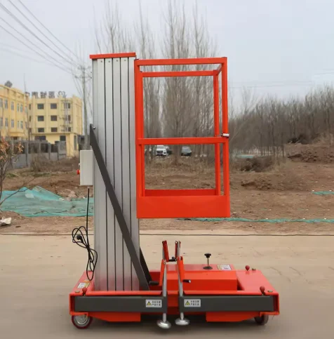 

Индивидуальный мобильный одноместный гидравлический электрический подъемник 6-14 м, 200-250 кг, вертикальный двухмачтовый, из алюминиевого сплава