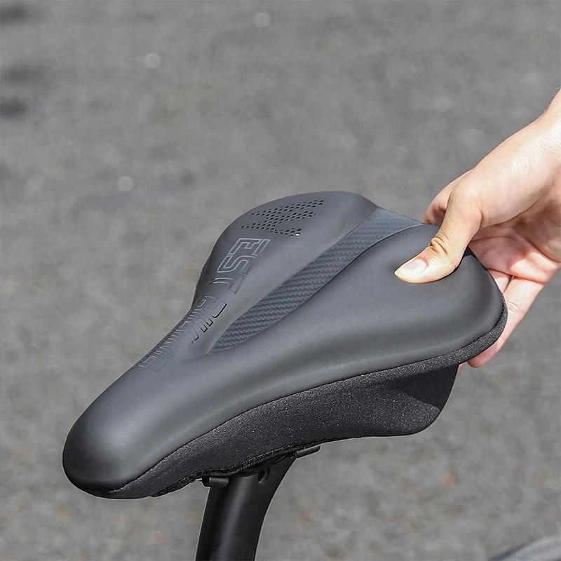 

Bicycle Saddle Cover Shock Absorption Silicone Sponge Seat Cover Waterproof Breathable Bicycle Cushion Accessories