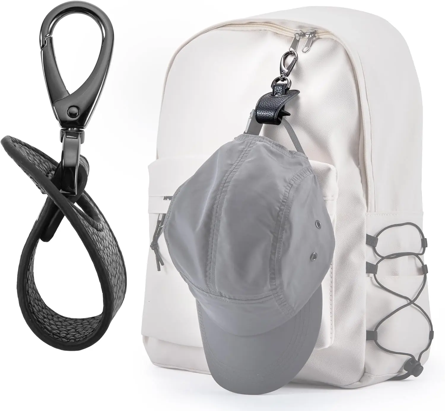 

Hands-Free Hat Clip for Travel, Backpack, Purse, and Hiking Gear - Clip-on Holder for Baseball, Snapback, and Ponytail Caps