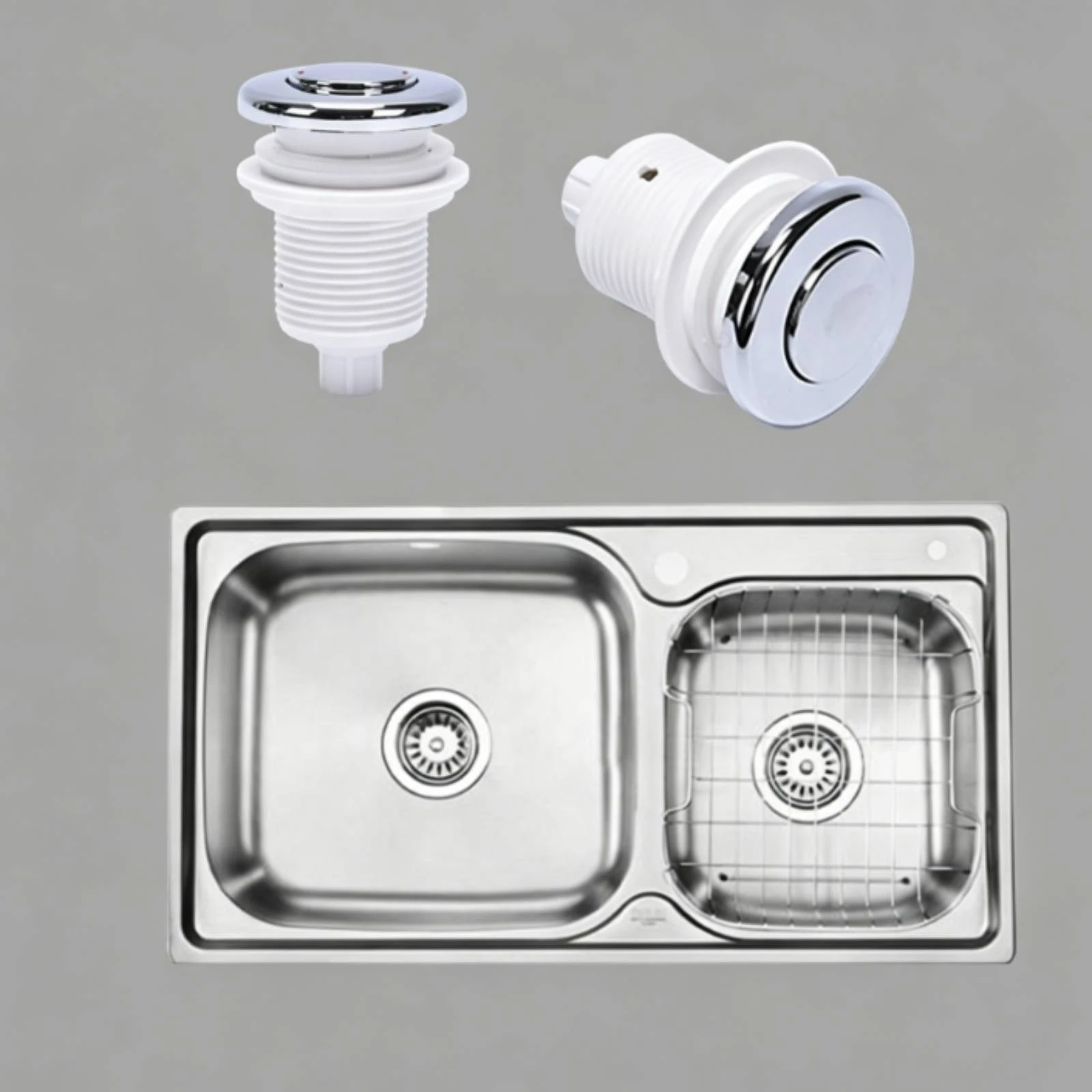 Pneumatic Air Switch Chrome Plated Air Switch Button Momentary Push Button Valve ABS Plastic Appliance Control