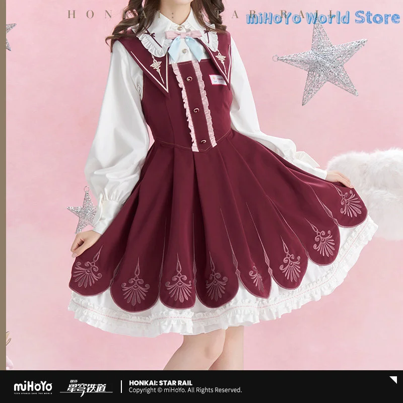 Falda Hyacinthia Hyacine de Honkai Star Rail, vestido de estilo «pinafore» con motivos originales de Hyacine, disfraz de cosplay, artículo de la comunidad de fans, regalo de cumpleaños de Hyacine.