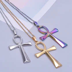 1Pc Religion Egyptian Ankh Cross Pendant Grunge Neckalces Ancient Symbol of Life Amulet Egypt Eye Croix Men Collier Jewelry