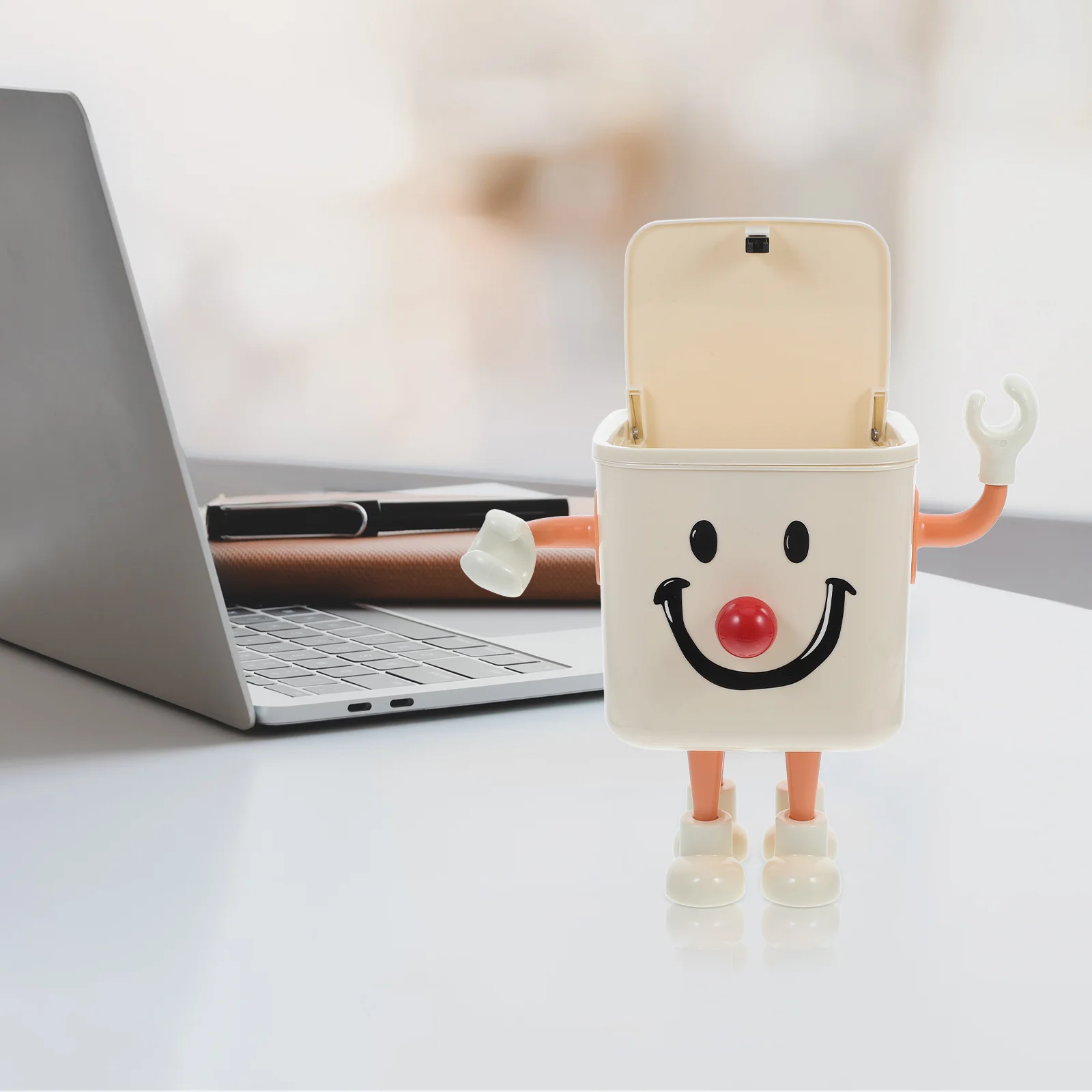 

Small Mini Trash Can for Desk Bedroom Bathroom Kitchen Compact Garbage Bin with Lid Trash Can for Bathroom Rubbish Bin Kitchen