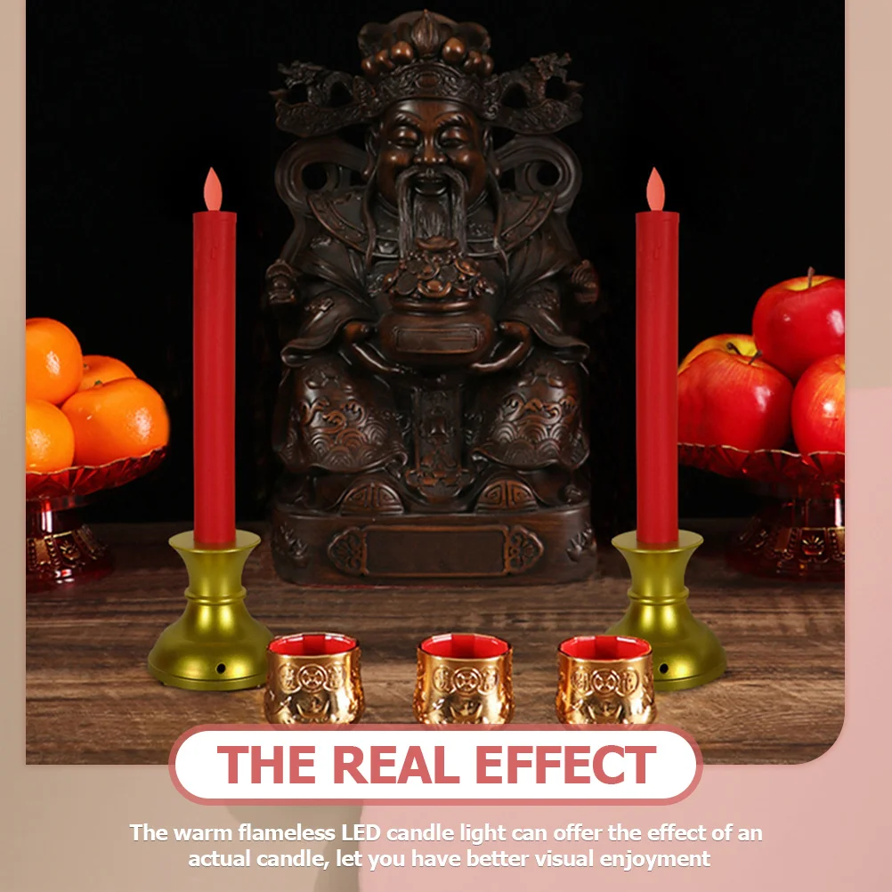 

2Pcs USB Charging Flameless Lights Reusable LED Decorative Lights for Wedding Party Garden Decoration Warm Glow