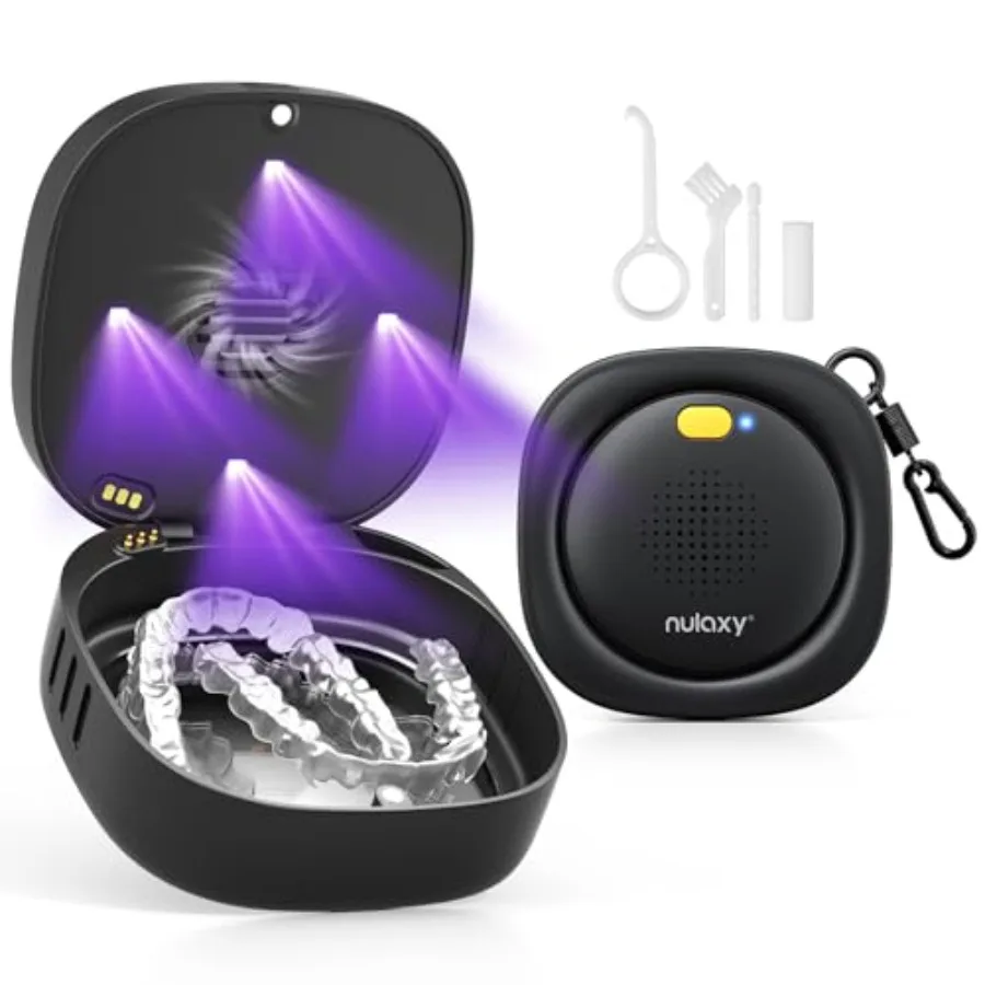 

Портативный чехол-футляр с УФ-стерилизатором, вентилятором, магнитной застежкой и встроенным зеркалом для ежедневного использования, с вентиляционными отверстиями, съемный