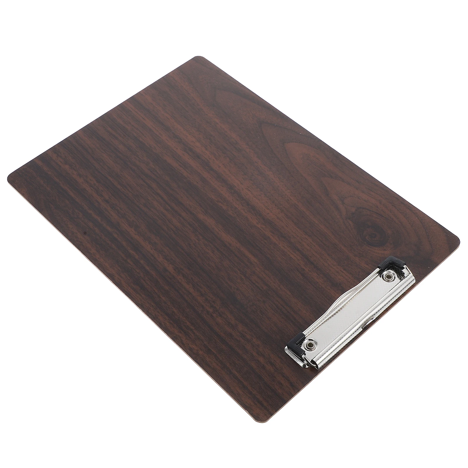 Wooden Clipboard with Metal Clip Portable Writing for A4 Paper Walnut File Folder Horizontal Craft Board Universal
