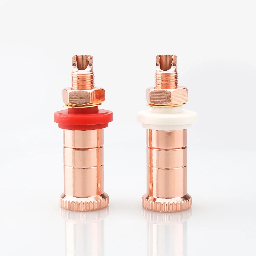 4pcs Copper plated Speaker amplifier Terminal Connectors WBT style HIFI Audio DIY Binding Post