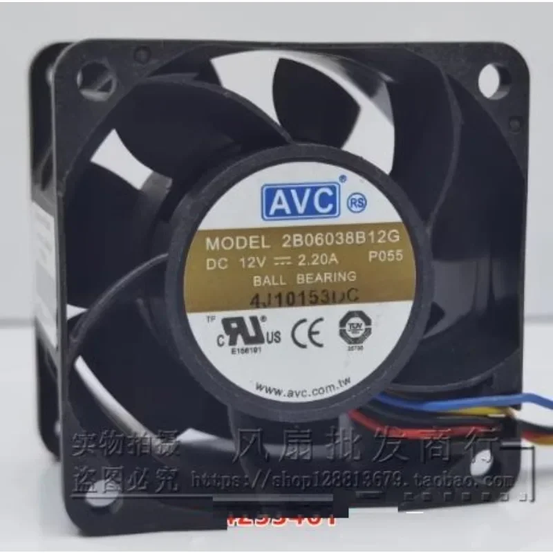 

NEW Cooler Fan For AVC 2B06038B12G 4-wire PWM Violent Cooling Fan 6CM 6038 12V 2.2A 60*60*38mm