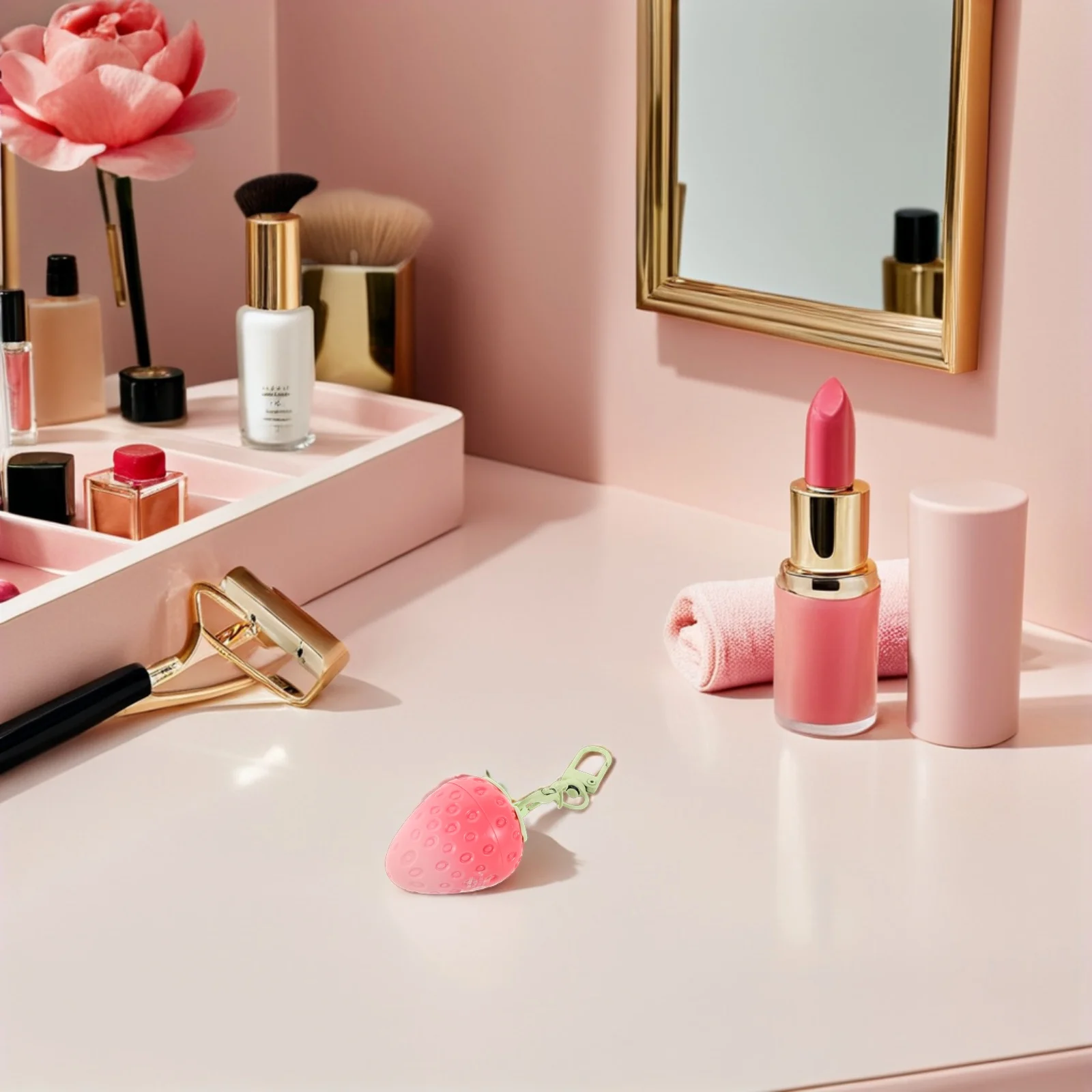 

Strawberry Lip Balm Reactive Tint Portable Hydrating Moisturizing Lip Care for Women Students Sweet Scent Natural Color Change