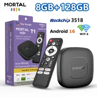 2025 mortal T1 Android16 Smart Home Theater TV Box Rockchip RK3518 compatible con Bluetooth 5,4 asistente de Google reproductor de Streaming WiFi 6