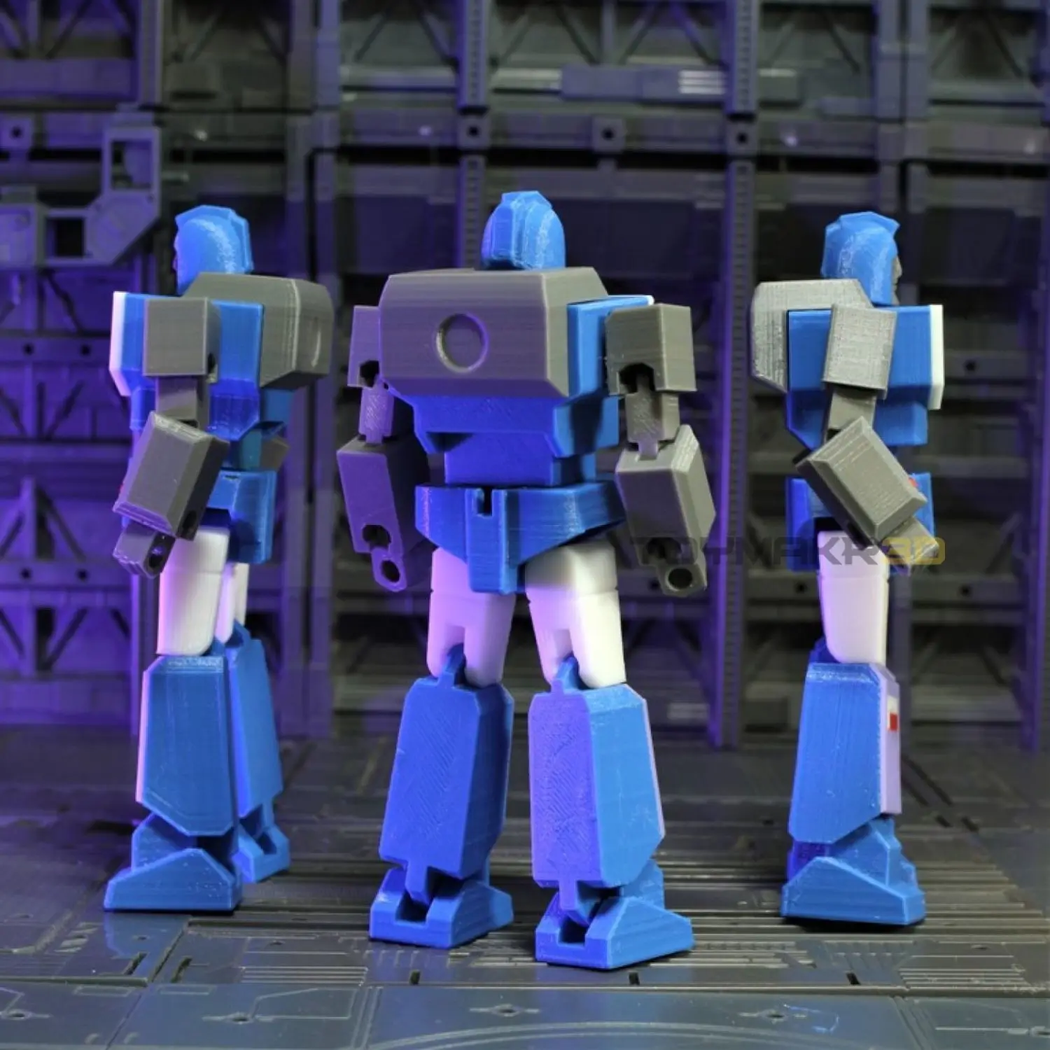 Transformacja Drukowany w 3D Reflektor: Wizjer, Spektro, Lornetka Zmontowany Model Figurki Produkt Gotowy