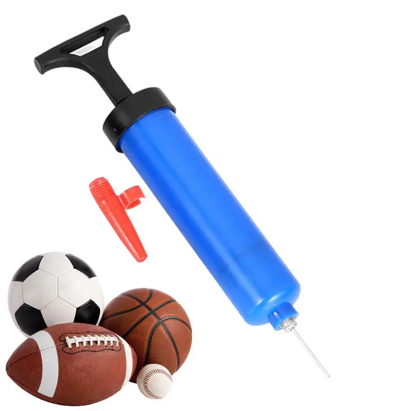 Air Pump For Balls Cylinder Structure Small High Strength Basketball Pump Portable Ergonomic Handle Air Pump Inflator Kit With