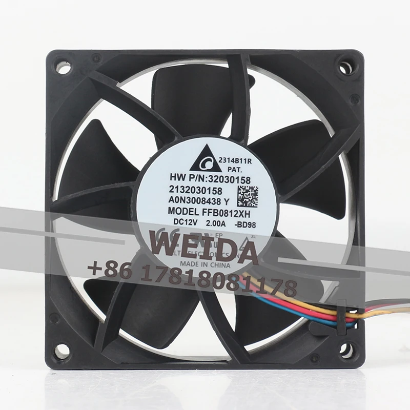 

Delta FFB0812XH 8025 12V 2A 8CM High-speed High-flow Force Fan 9000 RPM