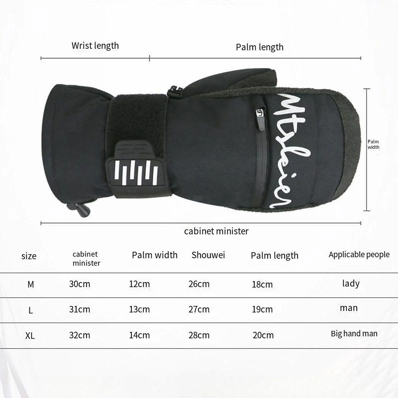 Zimowe rękawice narciarskie miękkie, grube rękawice śniegowe rękawice snowboardowe do aktywności na świeżym powietrzu jazda na skuterach śnieżnych snowboarding jazda na rowerze dla dorosłych