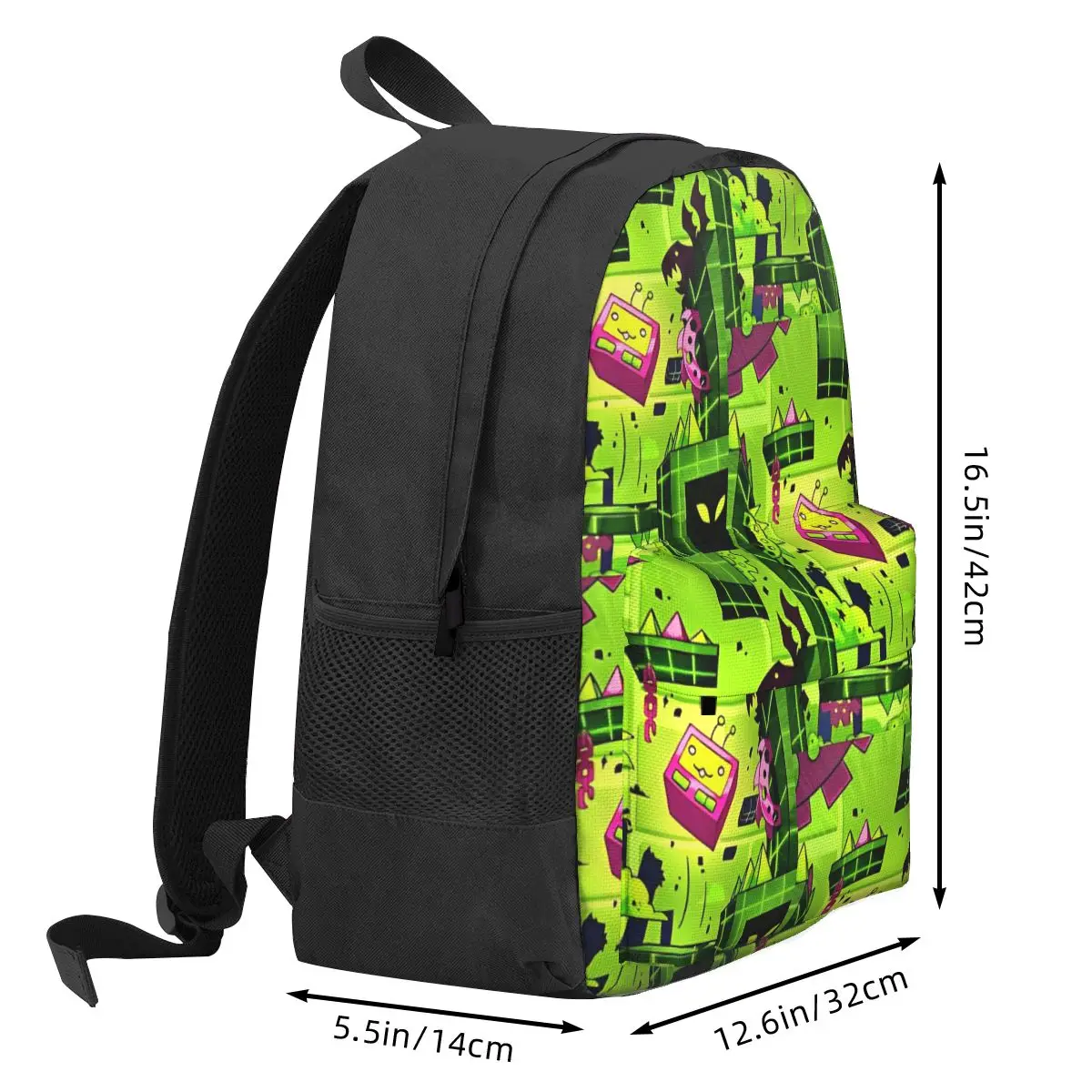 Mochila Geometria Dash Cube para Mulheres, Mochila Escolar Estudante de Moda 3D, Mochila Laptop Amante de Video Game, Mochila Kids Travel