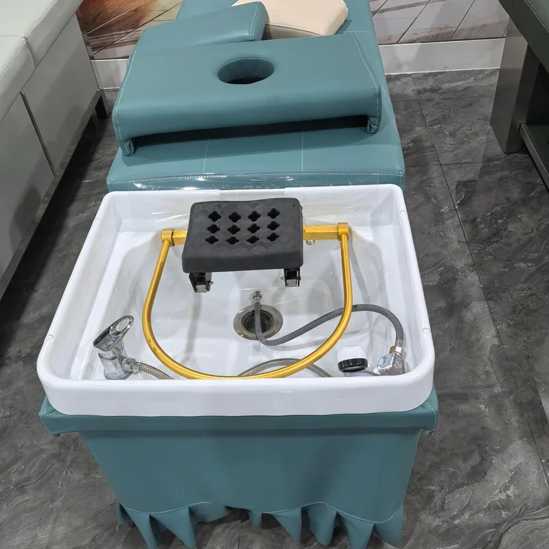 Lavabo per capelli da salone personalizzato in fabbrica di alta qualità Massaggio Testa giapponese Spa Shampoo Letto Mobili per salone di bellezza Moderni