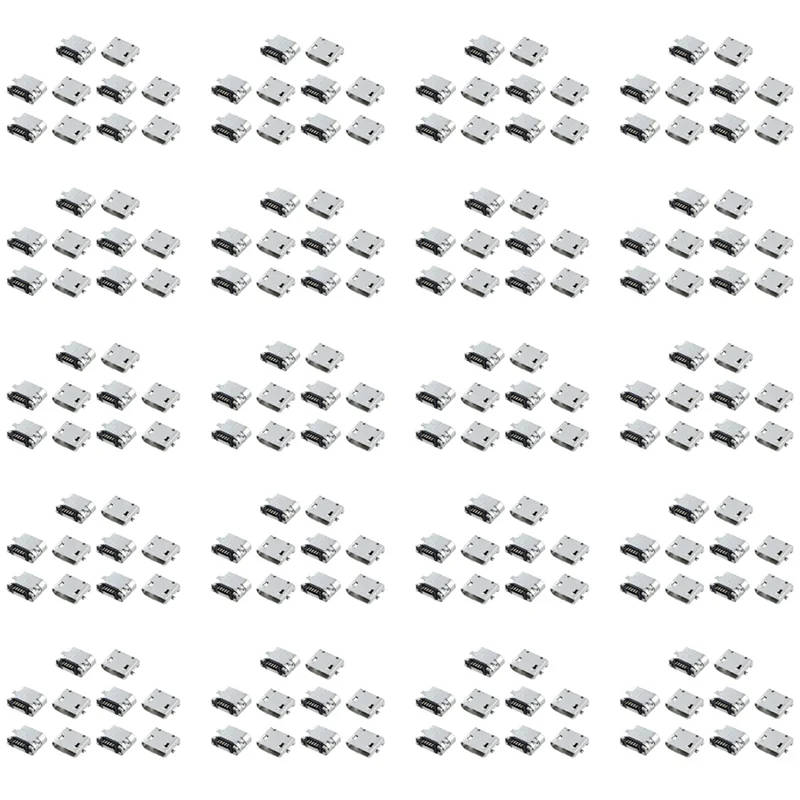 【Получшие предложения】200 шт. запасные части типа B, гнездовой разъем Micro-USB, разъем порта